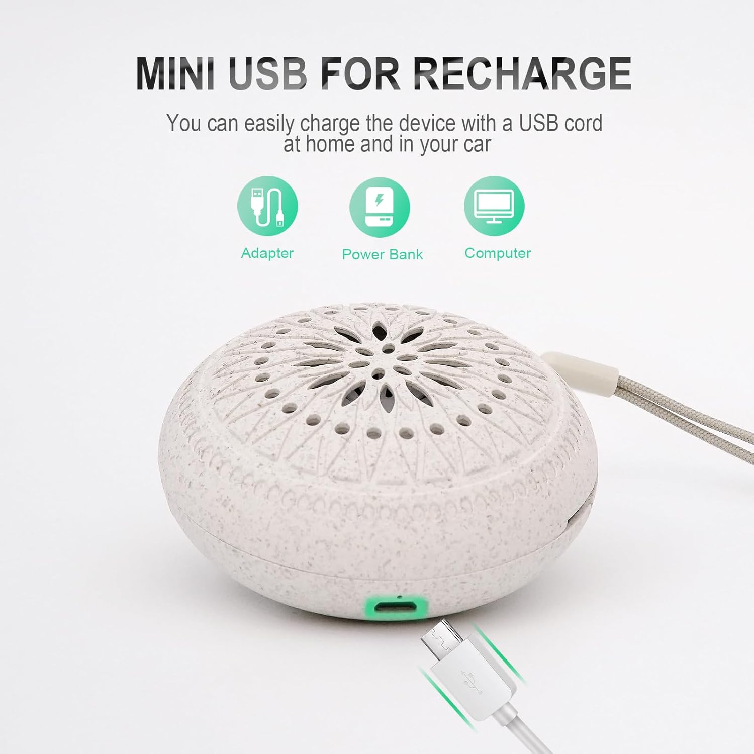 Travel Sized Portable Mini Diffuser for Essential Oils Multifunction Waterless No Sound Mini Aromatherapy Diffuser for Bedroom Office Baby Room Car Aromatherapy