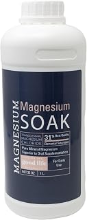 Magnesium Soak - 100% Pure Zechstein Transdermal Magnesium Oil Bath Soak for Relaxation, Skin Health, and Wellness - Magnesium Foot Soak and Bath Soak - 32oz