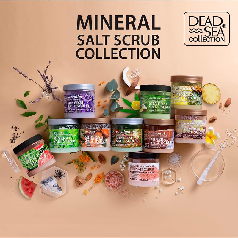 Dead Sea Collection Himalayan Salt Scrub – Exfoliating Body Scrub for Women – Moisturizing and Nourishing Skin – with Pure Oils and Dead Sea Minerals (23.28 Oz)