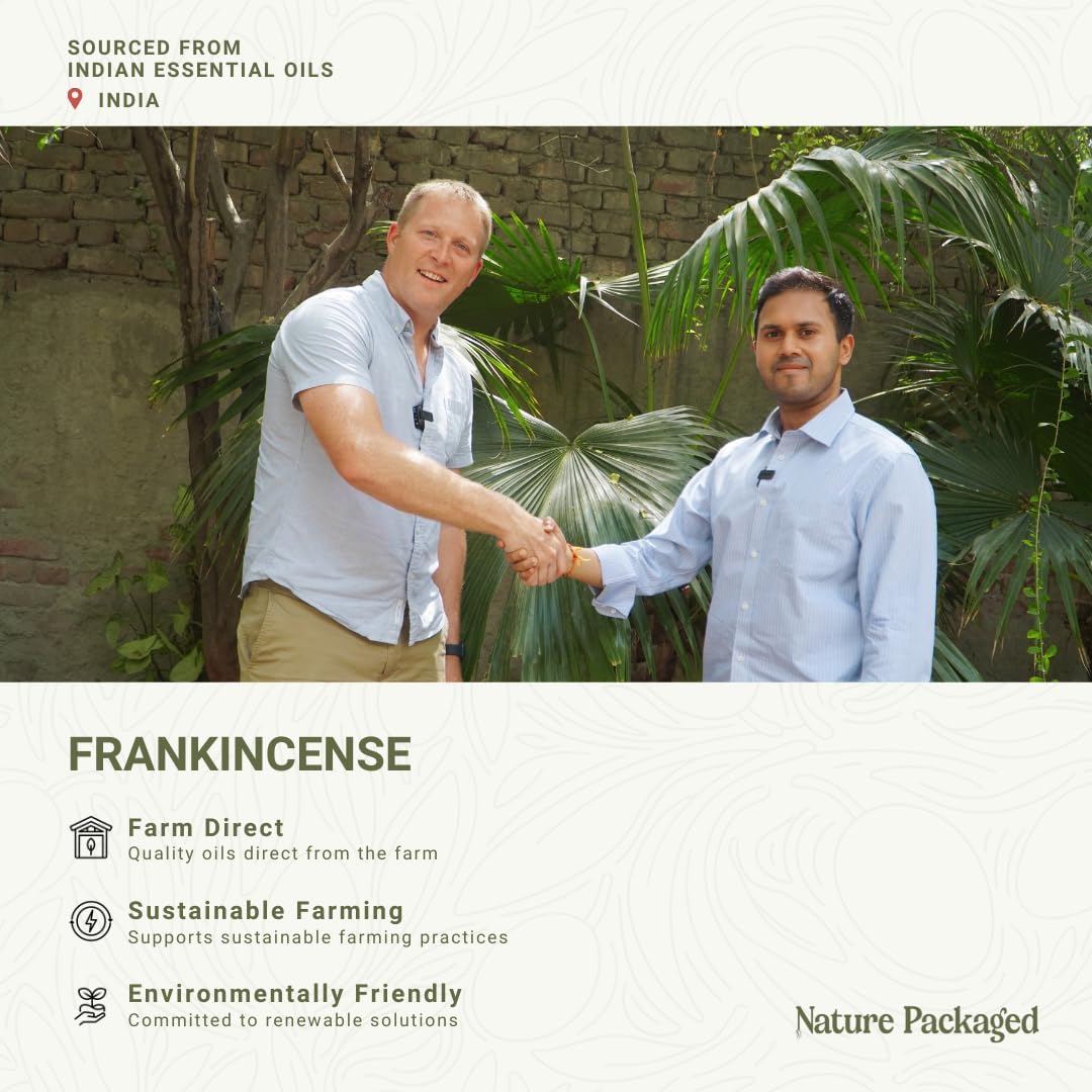 Frankincense Essential Oil - Direct from Madhya Pradesh, India - Pure Essential Oil for Diffusers and Aromatherapy | 100% Pure Therapeutic Grade Natural Aceite de Incienso (8oz)