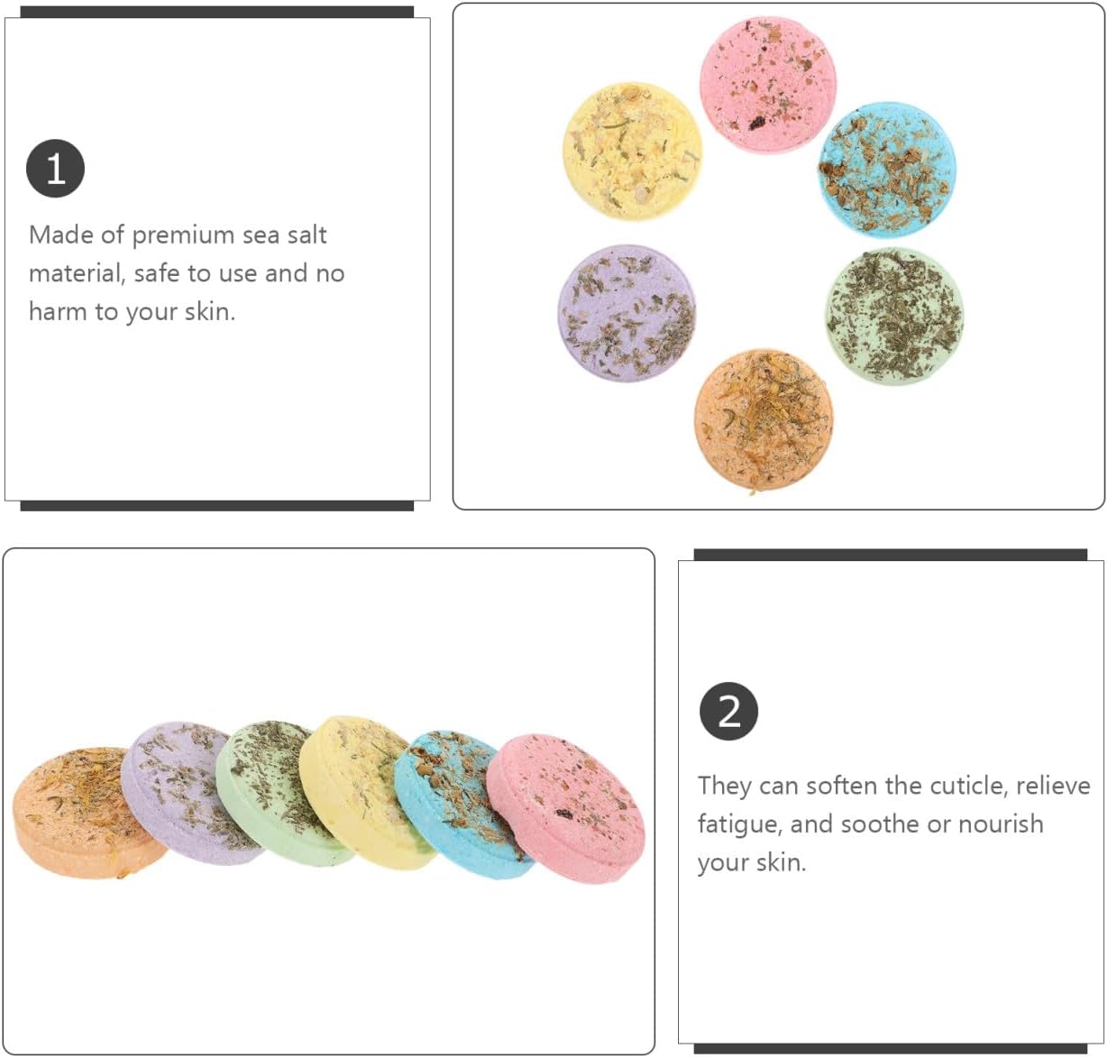 PartyKindom Aromatherapy Steam Sheets 6-Pack Shower Bombs for Relaxation Infused Bathing Steam Pieces Convenient Spa Supplies