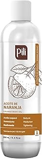 Pili Natural Orange Oil - Skin Tonic and Moisturizing Body Oil - Massage Oil - Prevents Cellulite, Stretch Marks, Firms & Tightens Skin - 8.4 fl oz