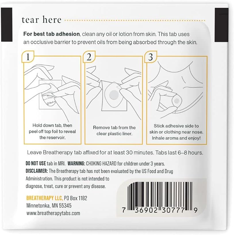 Aromatherapy Mandarin Patches - Pure Essential Oil Aroma Patch - Mandarin Essential Oil for Calming - 8-Pack