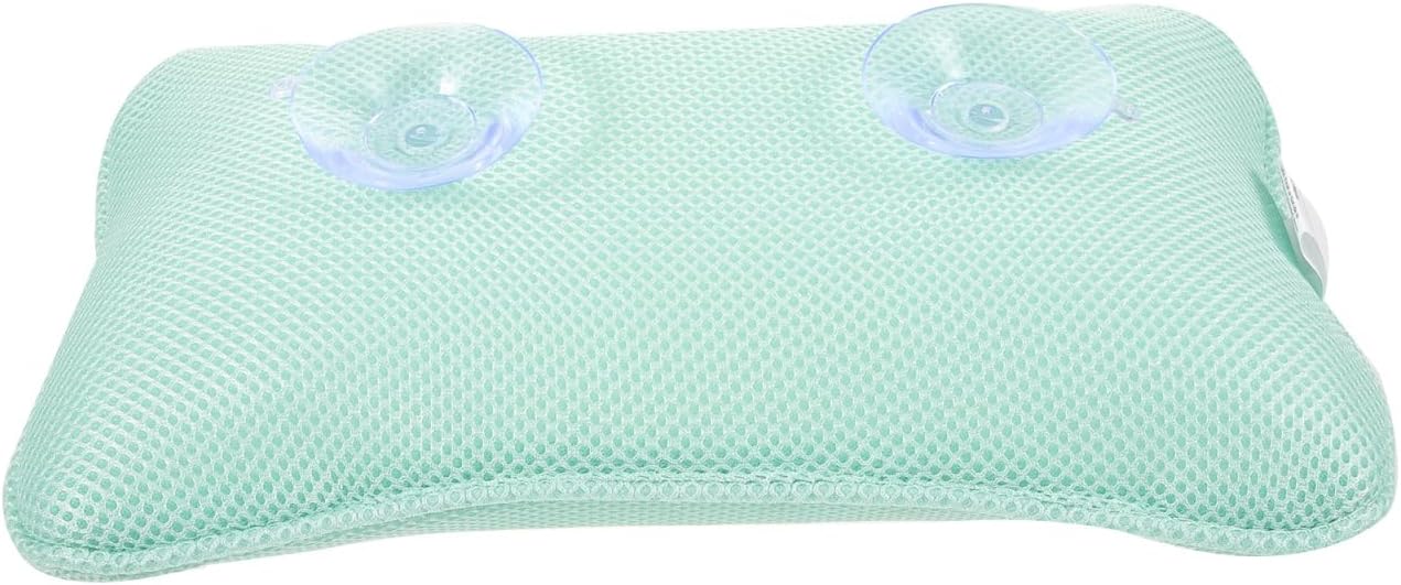 Ipetboom Bathtub Pillow for Head and Neck,3D Mesh Bath Cushion with Suction Cups, 11.4x7.5 in Non Slip Washable Spa Support for Tub Relaxing, Shower Room, Hotel and Home Soaking