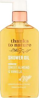 Shower Oil for Women with Sweet Almond and Vanilla, Luxe Oil Body Wash That Softens Skin, Cleansing Oil for Normal to Dry Skin, 8.45 fl oz