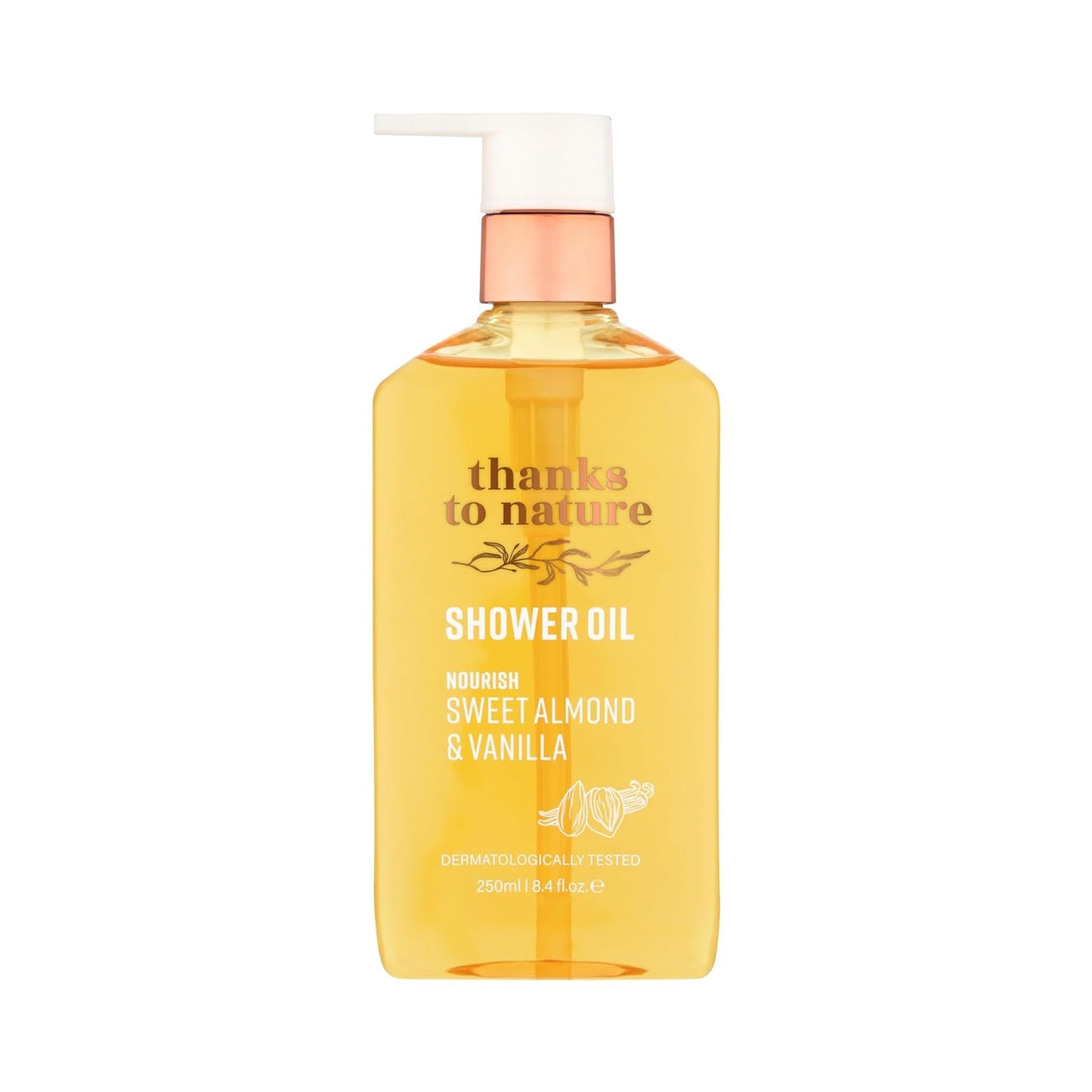 Shower Oil for Women with Sweet Almond and Vanilla, Luxe Oil Body Wash That Softens Skin, Cleansing Oil for Normal to Dry Skin, 8.45 fl oz