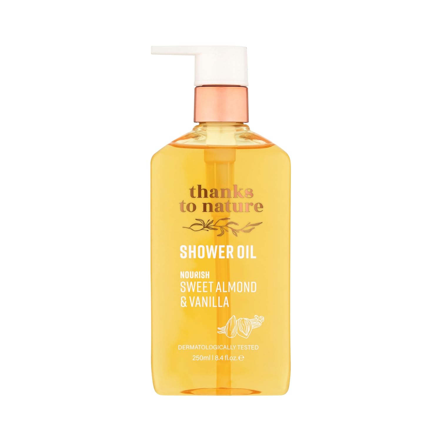 Shower Oil for Women with Sweet Almond and Vanilla, Luxe Oil Body Wash That Softens Skin, Cleansing Oil for Normal to Dry Skin, 8.45 fl oz