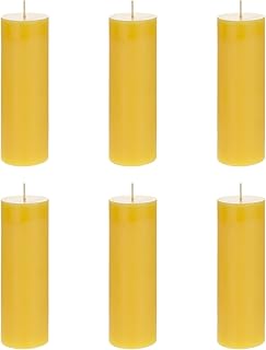 Mega Candles 6 pcs Scented Solid Citronella Pillar Candles, Hand Poured Wax Candle 2 Inch x 6 Inch, Indoor & Outdoor Use, Camping, Festivities, Events, Party Usage, Patio, Barbecue BBQ, Picnics