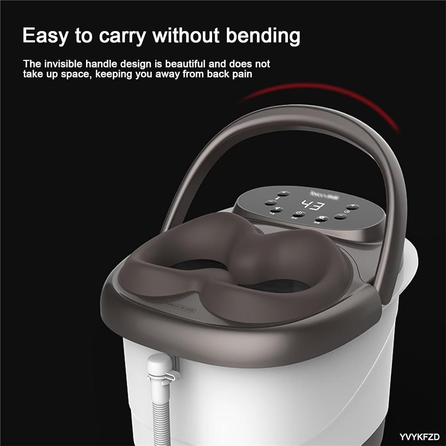 Foot Spa Bath Massager with Heat， Foot Soak Tub with Heat Red Light Temperature Control Bubbles