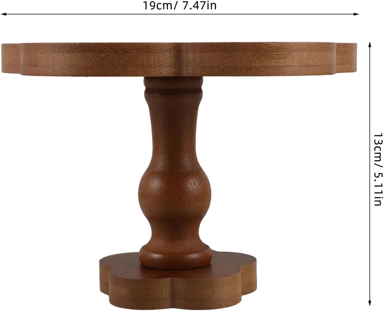 Holibanna Wooden Aromatherapy Candle Tray with High-Stand Floral Edge, 19x13cm Decorative Wood Trinket Dish for Jewelry Storage and Home Décor Centerpiece