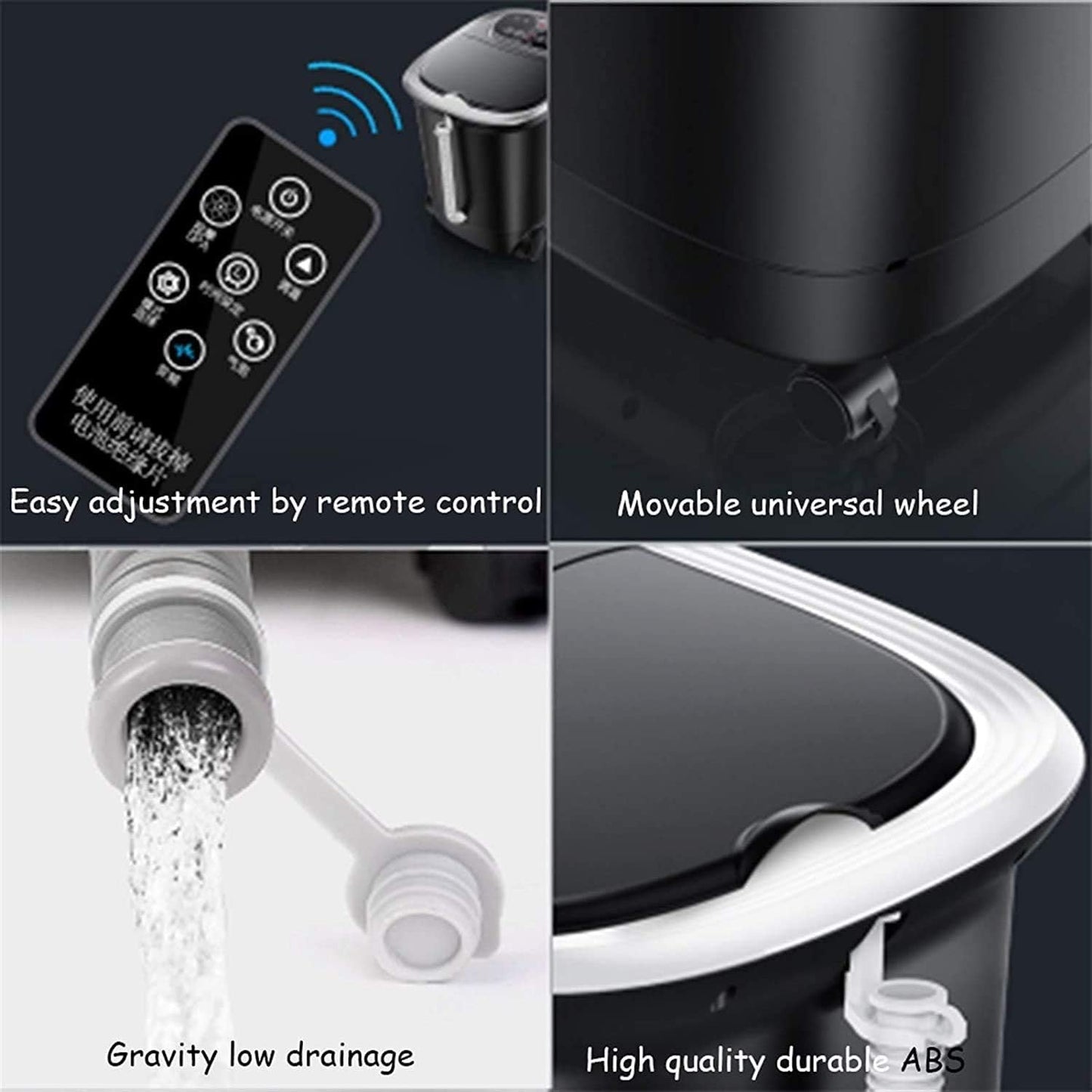 3-in-1 Foot Spa Bath Massager with Heat Bubbles, Heated Foot Bath Tub, 8D Massage Rollers, Digital Temperature Control, Home Use