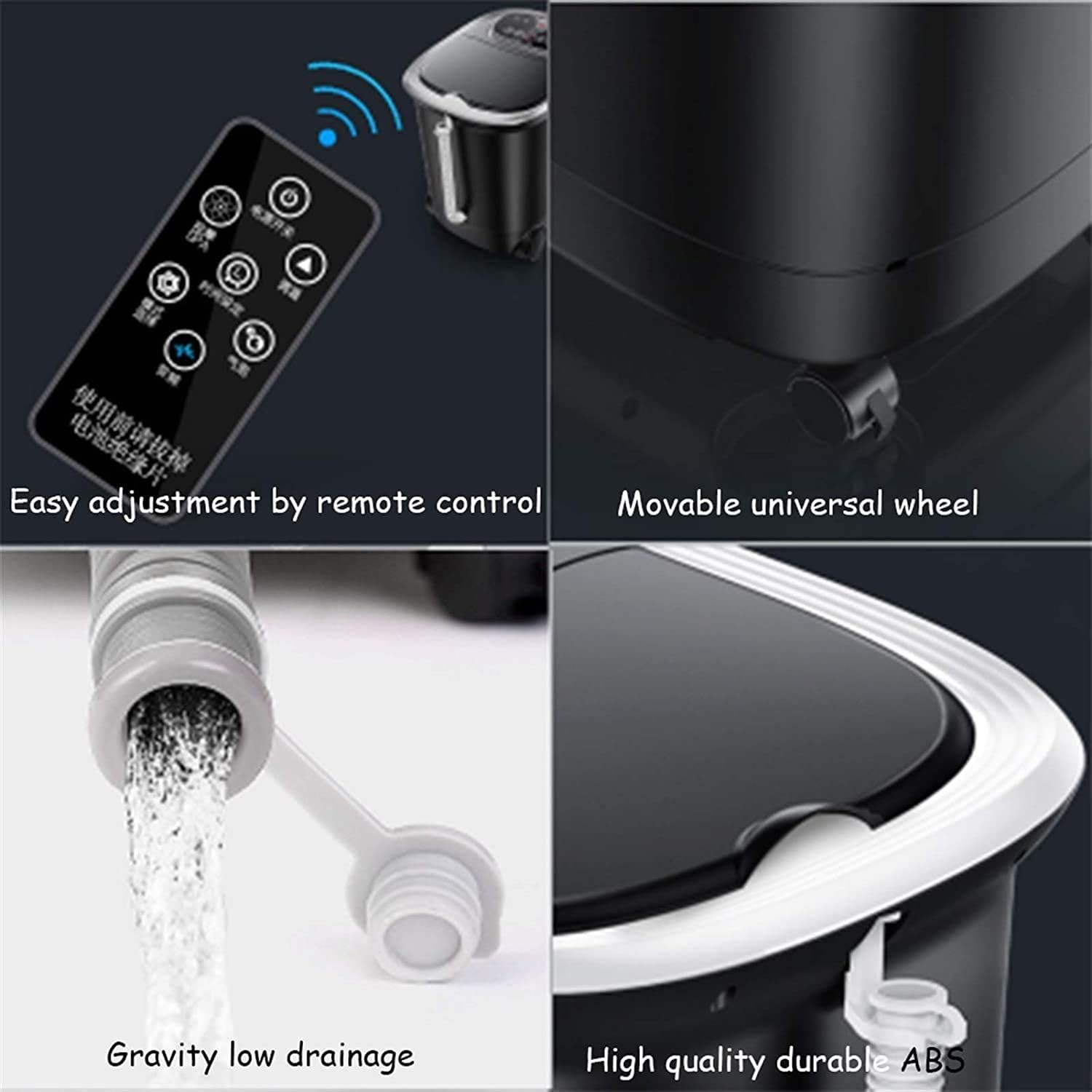 3-in-1 Foot Spa Bath Massager with Heat Bubbles, Heated Foot Bath Tub, 8D Massage Rollers, Digital Temperature Control, Home Use
