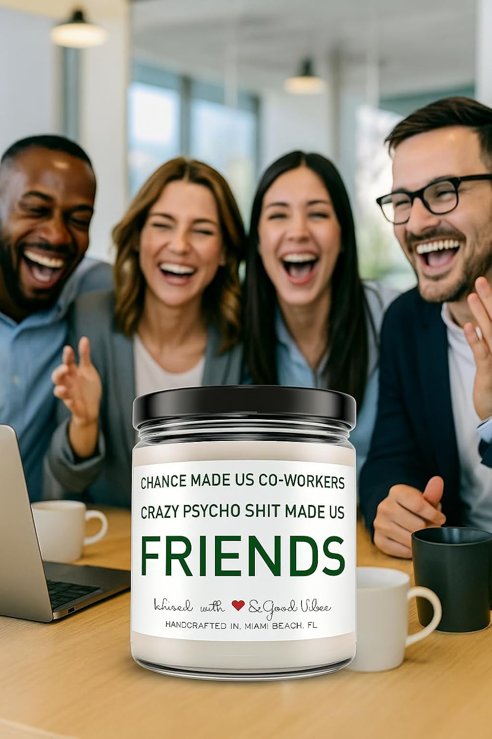 Candles for Coworkers - Funny Gift for Coworker - Hand Poured in The USA - 9 oz - Cute Christmas Friendship Gifts Ideas