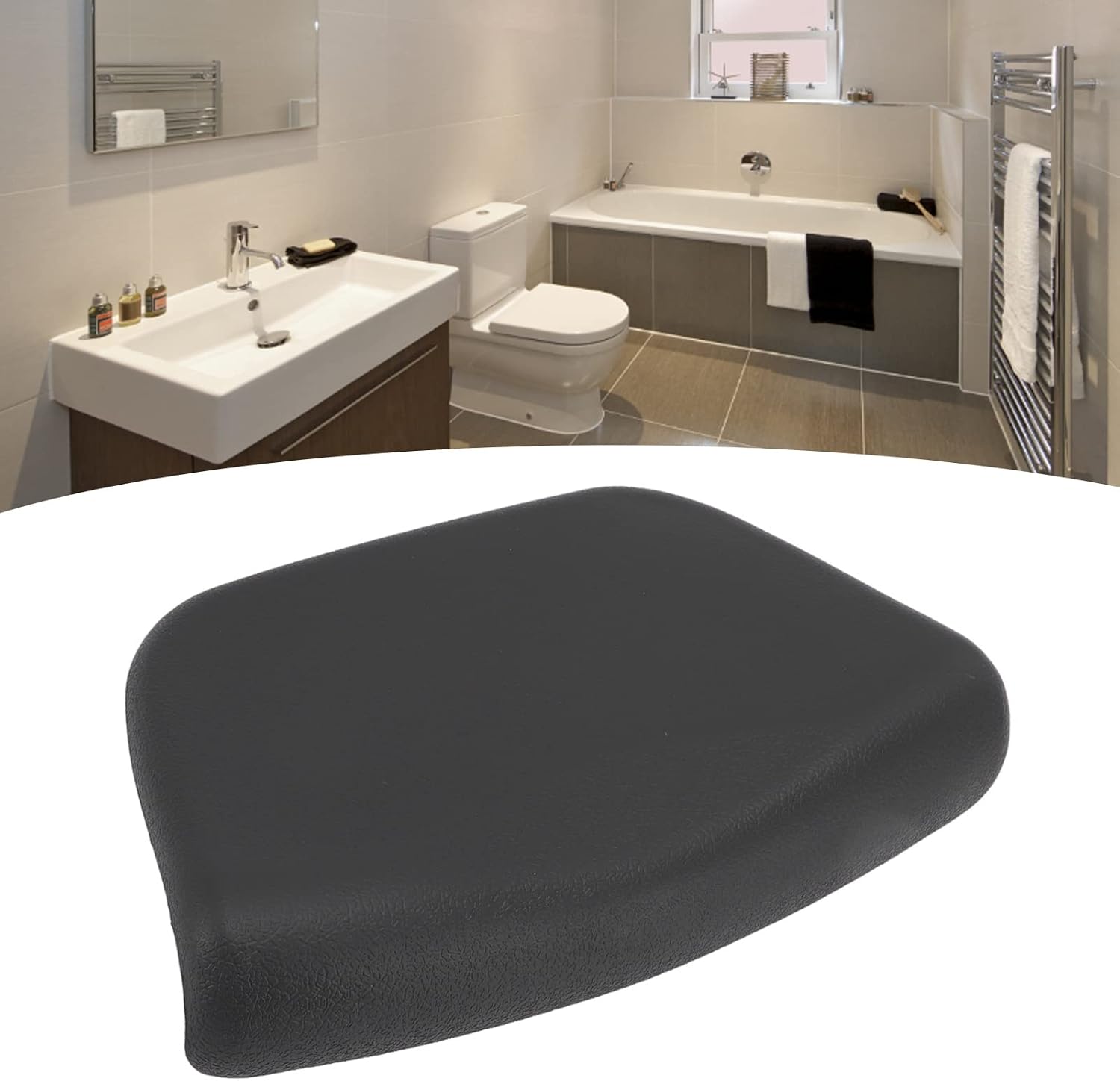 Bath Pillow for Tub, Silicone Small Bath Pillow with Non Slip Suction Cups, Relaxing Spa Essentials Bathtub Cushion for Bathtub, Hot Tub, Home Spa, Neck Head and Back Support