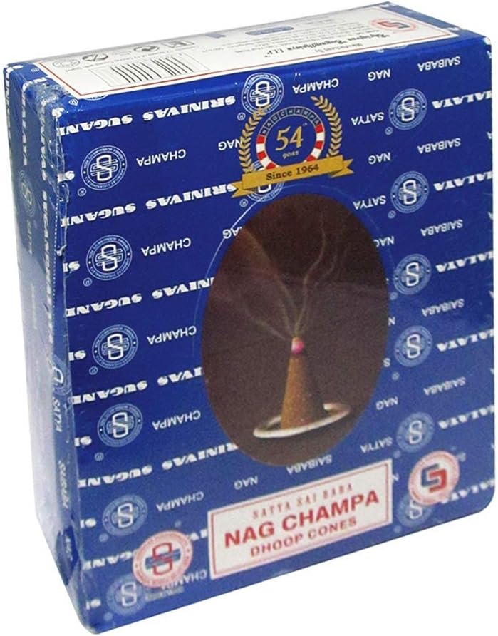 Nag Champa Incense Cones and Cone Incense Burner Bundle Insence Insense Satya Incense