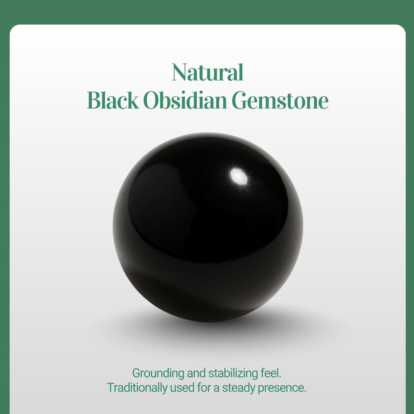 BodyJ4You Tea Tree + Peppermint Essential Oil Roll On Duo - 100% USDA Organic MCT Coconut Oil - Black Obsidian and Clear Quartz Stone Rollers - Spots Cuticles Feet Cooling Focus Temples Neck - Amber G