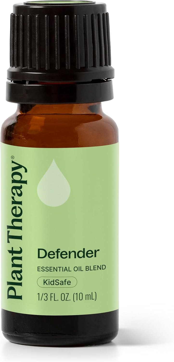 Plant Therapy Defender Essential Oil Blend 10 mL (1/3 oz) – 100% Pure, Undiluted Immune Support & Uplifting Aromatherapy