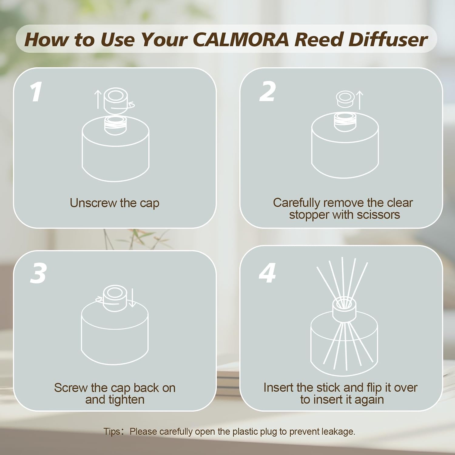 CALMORA Reed Diffuser Gift Set of 3, 50ml Home Fragrance Diffuser with 15 Reeds Sticks | Flameless Lily & Jasmine/Lavender/Fresh Linen Scented Oil for Women, Mom, Housewarming