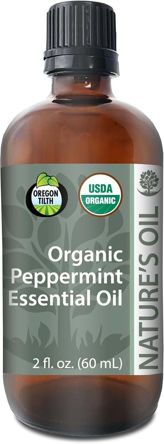 Best Peppermint Essential Oil Pure Certified Organic Therapeutic Grade 60ml