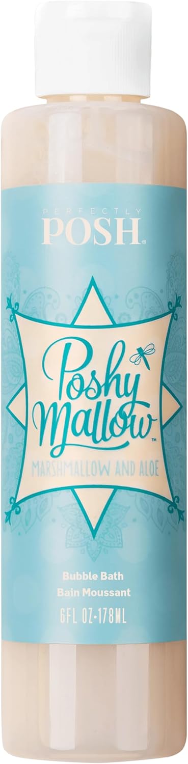 Perfectly Posh - Poshymallow Bubble Bath - Hydrating Bubble Soak with Marshmallow Root Extract, Aloe, and Sweet Marshmallow Scent - 178ml