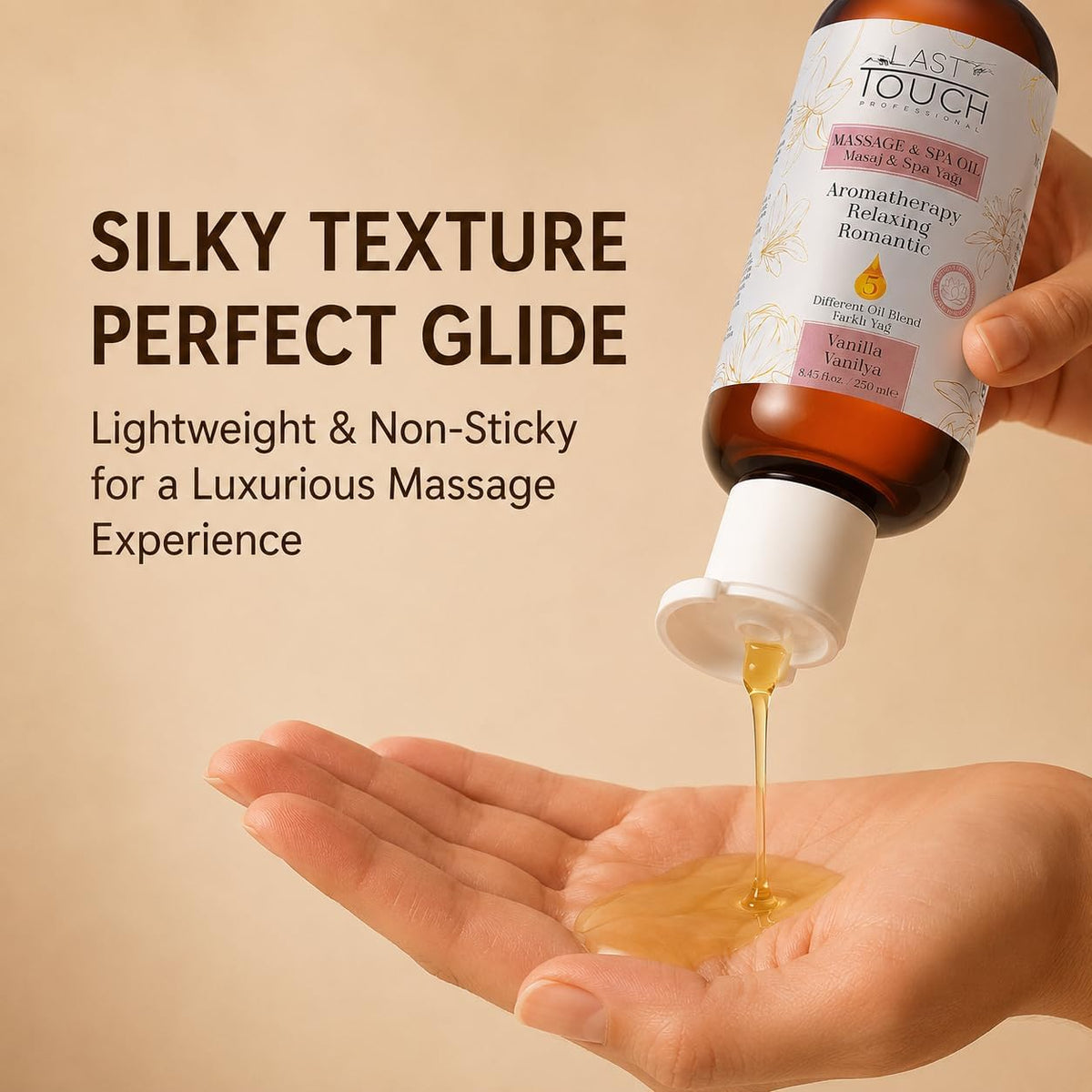 Vanilla Massage Oil for Couples – Sensual Aromatherapy Body Massage Oil with Natural Botanical Oils – Romantic Spa Massage Oil for Relaxation, Date Night &amp; Massage Therapy –Aphrodisiac Oil -8.45 Fl Oz