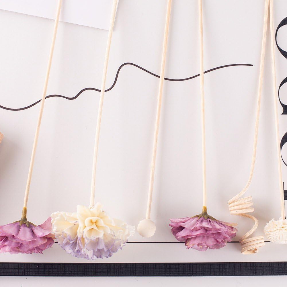 Diffuser Stick Set, 8 Pcs Rattan Flower Fragrance Diffuser Set, Fragrance Diffuser Replacement Rattan Sticks Home Decor