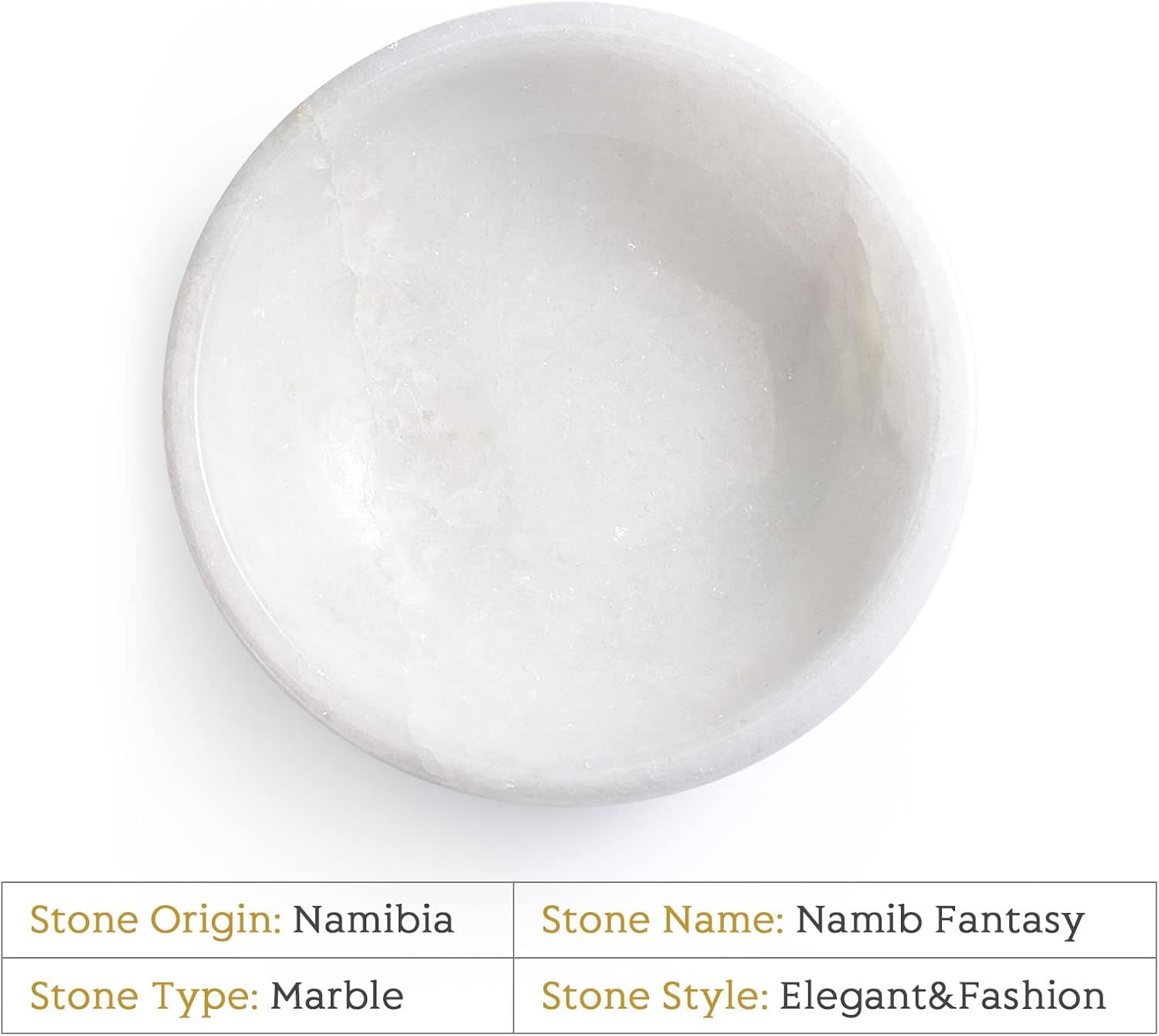 Koville African Natural Marble Incense Holder, 5inch Incense Holders for Sticks, Sturdy Incense Burner Ideal for Meditation and Relaxing, Easy to Clean(Namib Fantasy)