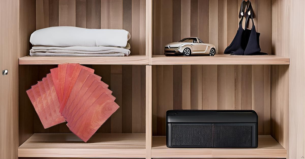 Red Cedar Blocks for Clothing, Shoes, Drawers, 14 Pieces/Box, 3.9 x 1.6 x 0.3inches/Pieces
