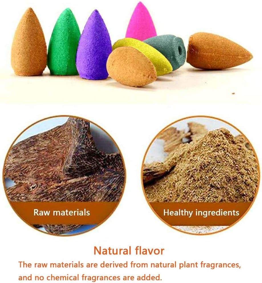 450 PCS Backflow Incense Cones 9 Kinds of Incense Cones for Waterfall