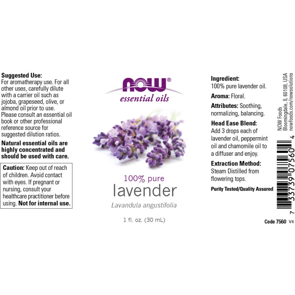 3-Pack Variety of NOW Essential Oils: Pure & Natural Blend - Lavender, Eucalyptus, Peppermint