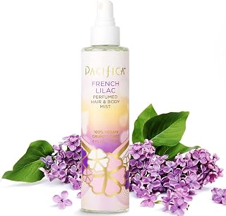 Pacifica French Lilac Hair & Body Mist – Clean Vegan Floral Hair Perfume Spray for Women, Fresh-Cut Lilac, Magnolia & Heliotrope Notes, Alcohol-Free Head-to-Toe Fragrance, Cruelty-Free, 6 Fl Oz