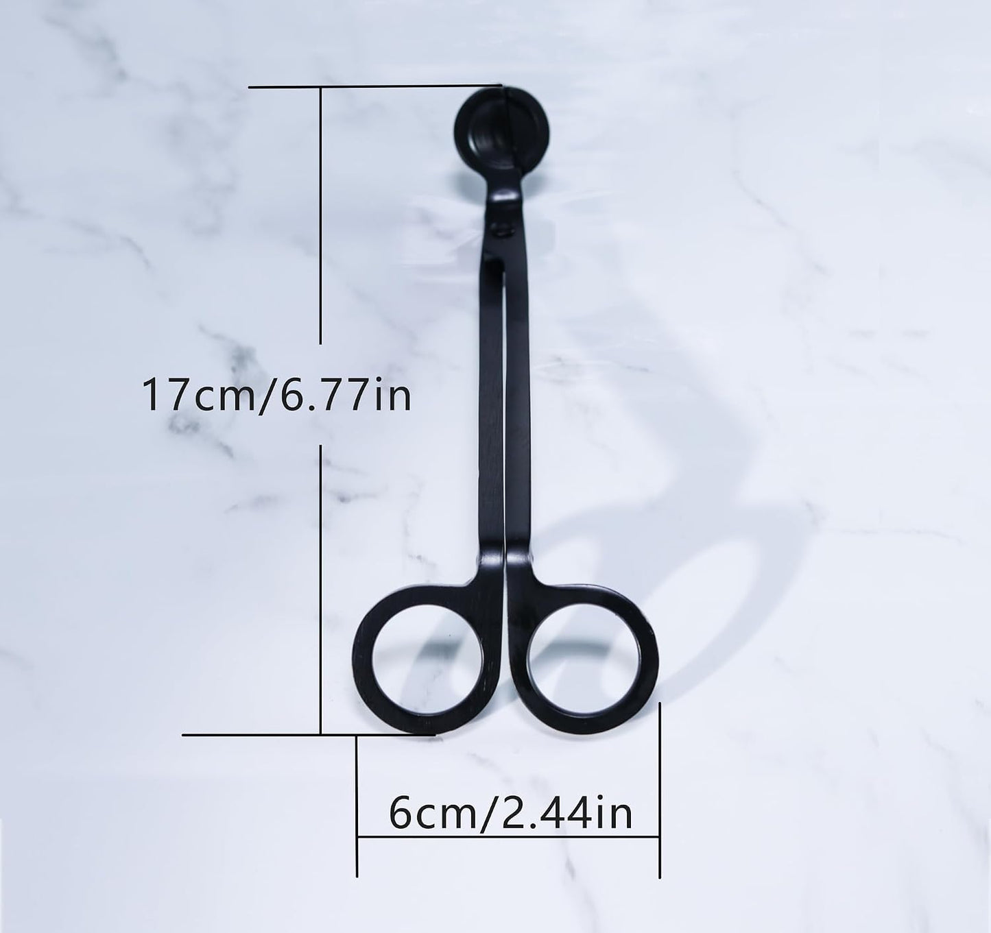 Aroparc Candle Wick Trimmer Cutter, 7 Inch Bulk Wick Candle Accessories, Candle Care Wick Clipper Cutter, Scissors - Black 2PCS