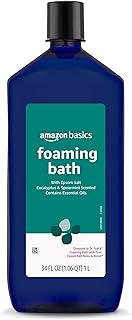 Amazon Basics Eucalyptus & Spearmint Scented Foaming Bath with Essential Oils, 34 Fl Oz (Pack of 1) (Previously Solimo)
