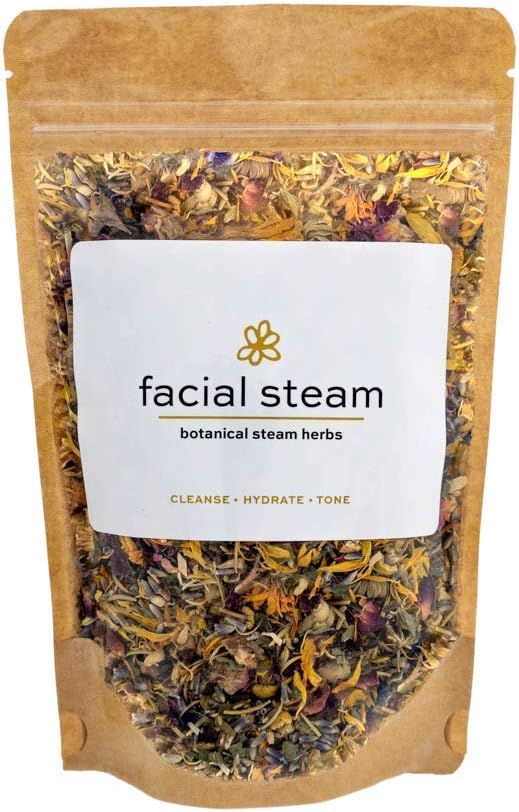 Botanical Facial Steam | 4 Steams | Organic Skin Care | All Skin Types | Cleanse, Hydrate, Tone | USDA Organic Herbs | Wildflower Wellness