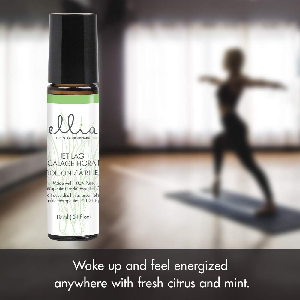 Ellia Essential Oil Roll-On | Jet Lag Blend| 10ml, 100% Pure, Therapeutic Grade