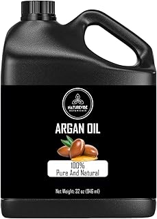 Naturevibe Botanicals Argan Oil 32 Fl oz – Cold Pressed, Unrefined, Pure Moroccan Argan Oil for Hair, Skin, Face & Massage – Natural Carrier Oil for DIY Beauty & Aromatherapy