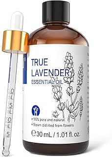 HIQILI Lavender Essential Oil for Diffuser, Aromatherapy & Air Freshening, Ideal for Relaxing Tense Mood, Eliminating Odor, Creating Peaceful Atmosphere for Sleep, Bath & Work —30ml / 1.01 fl oz