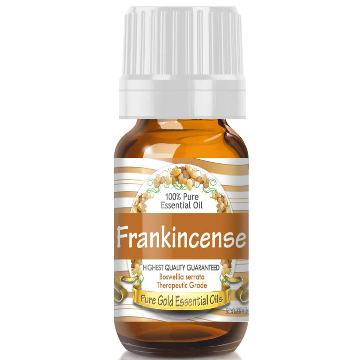 Pure Gold Essential Oils - Frankincense Essential Oil - 0.33 Fluid Ounces