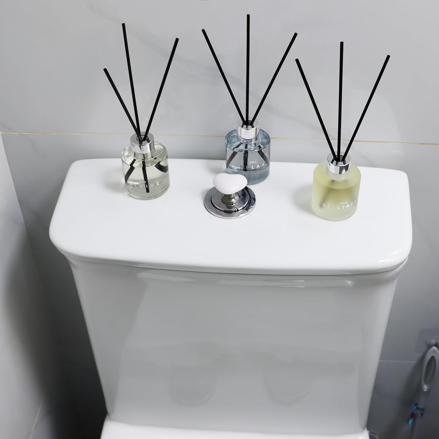 3 Pack Fragrance Reed Diffuser, 50ML Lavender Jasmine Freesia Aromatherapy Diffuser Set with 12 Black Fiber Sticks,Air Freshener for Bedroom Bathroom Office, 8.2X 6.6X 2.1 inch