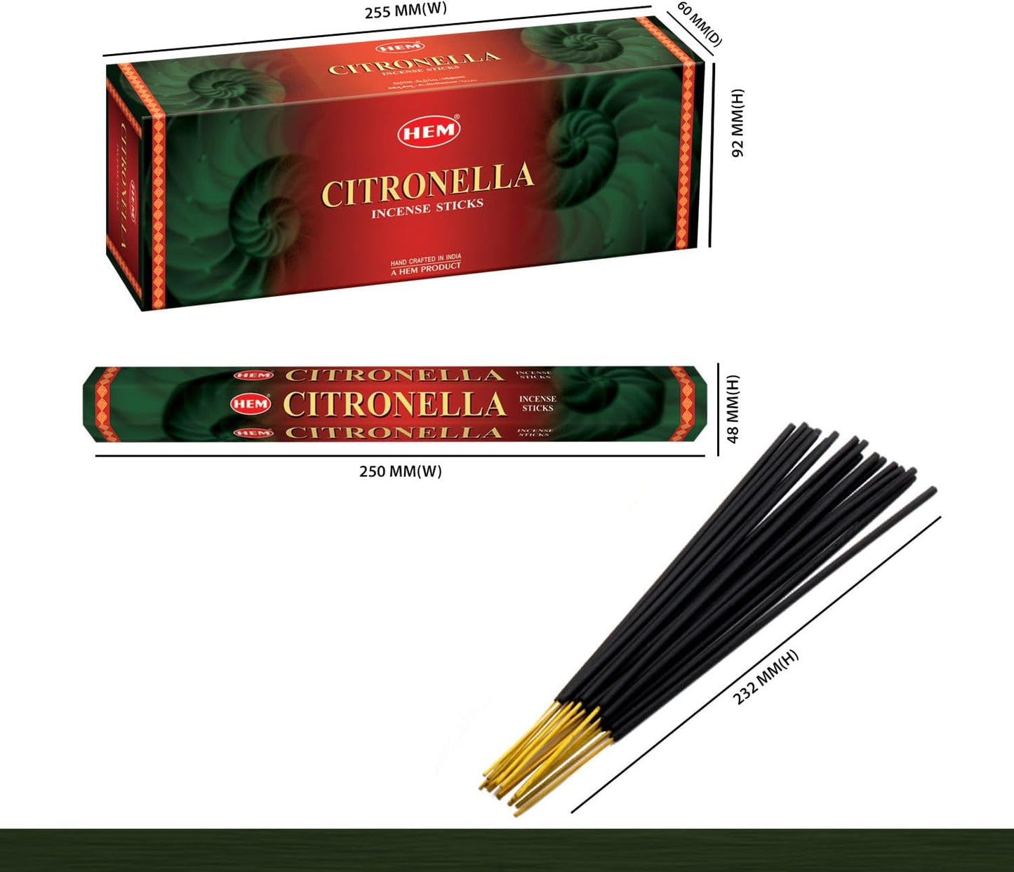Hem Citronella Incense Sticks, 120 Count