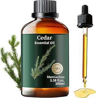 Cedarwood Essential Oil, Pure Mumianhua Natural Woodland Aroma for Bedtime Sanctuary & Pillow Mist, Evening Wind‑Down, Diffuser Blends, Skin & Hair Care – 3.38 Fl Oz