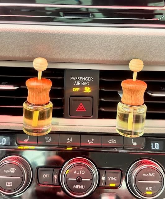 Car Air Freshener and Essential Oil Diffuser with Vent Clip, Handmade Long Lasting Scent, Eliminate Unwanted Odors, Organic & Vegan, 130 Fragrances (Pancakes and Maple Syrup, Single Diffuser)
