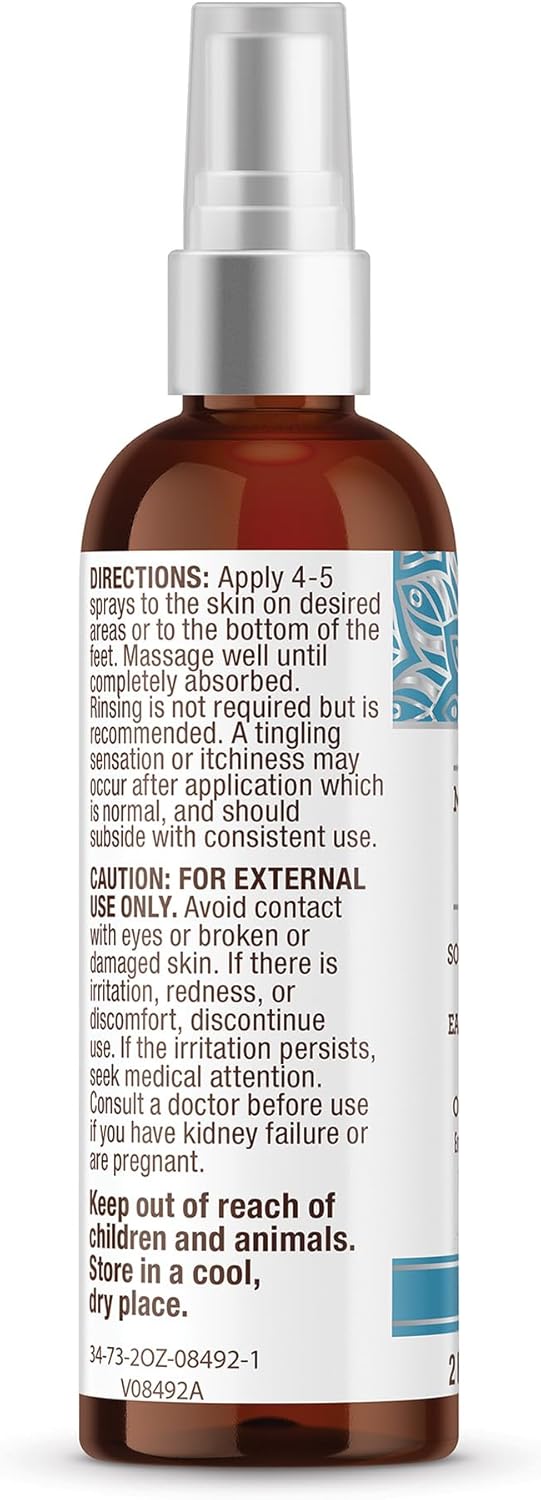 GuruNanda Magnesium Oil Spray (2 Fl Oz), Topical Magnesium Spray with Natural Essential Oils & Aloe Vera, Helps with Muscle Soreness & Relaxation, Cruelty-Free