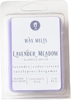 Aromatherapy Wax Melts Lavender Meadow | Natural Coco Wax | Calming Scented Tarts Cubes Cedar Eucalyptus | Gift for Mom