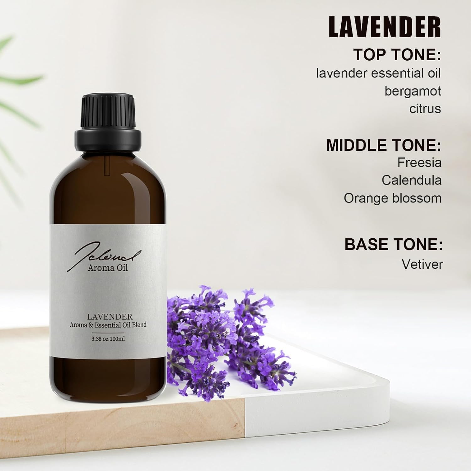 JCLOUD Lavender Essential Oil | Hotel Scent 100% Pure and Natural Aromatherapy Oil for Diffusers, Humidifiers, and Scent Machines | 100ml
