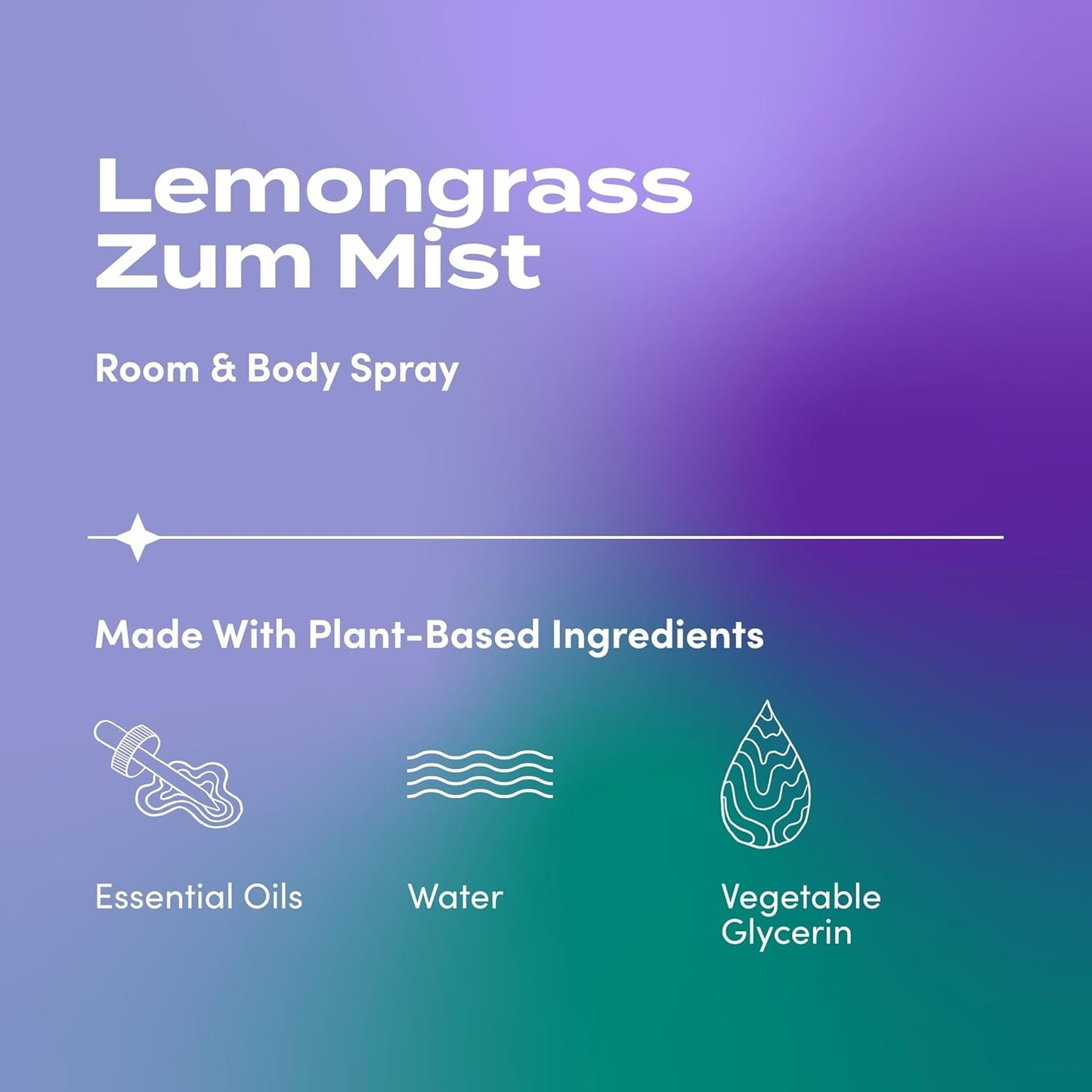 Indigo Wild Zum Mist Room & Body Spray - Aromatherapy Essential Oil Spray - Natural Body Mist & Room Spray - Lemongrass Scent - 4 fl oz