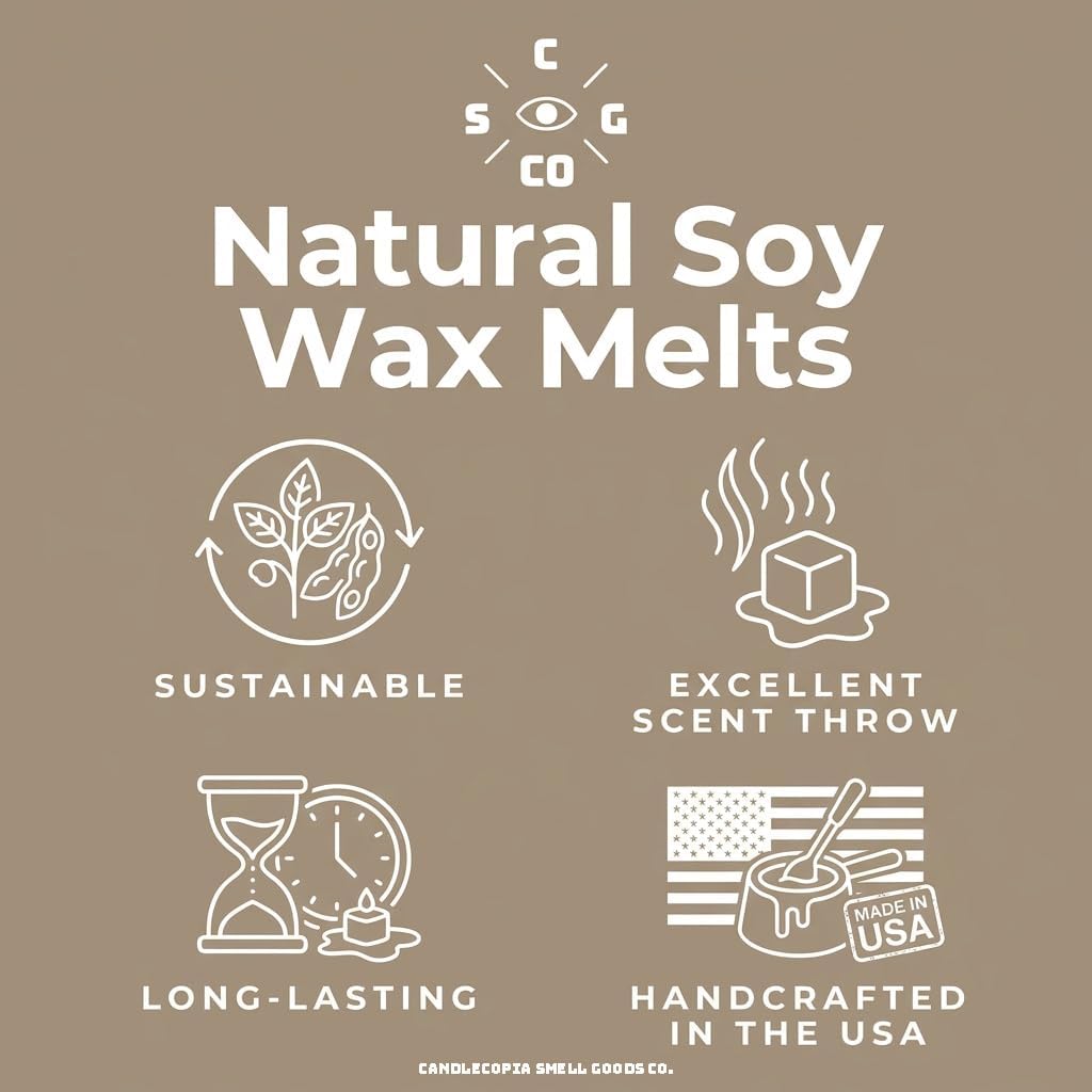 Mahogany Teakwood Strongly Scented Hand Poured Vegan Wax Melts, 12 Scented Wax Cubes, 6.4 Ounces in 2 x 6-Packs