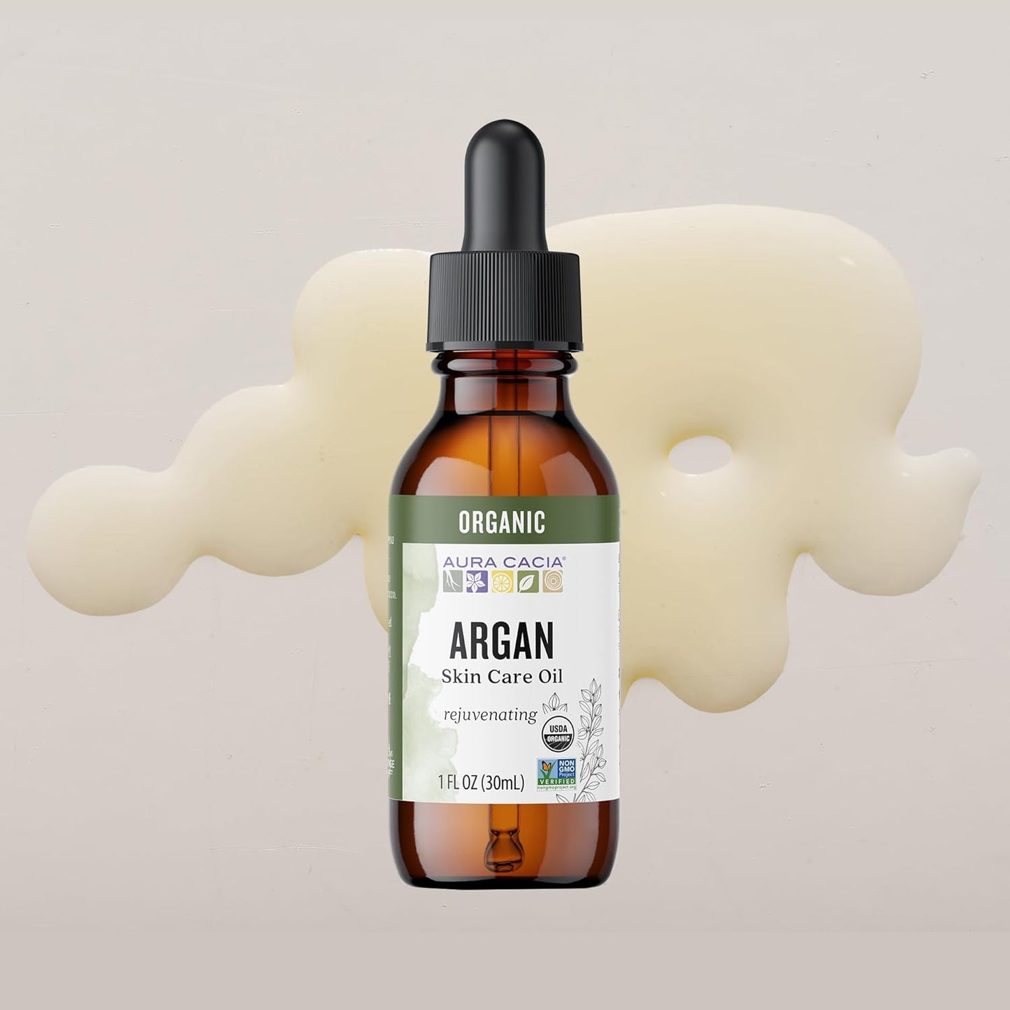 Aura Cacia Organic Skin Care Oil, Argan, 1-Fluid Ounce