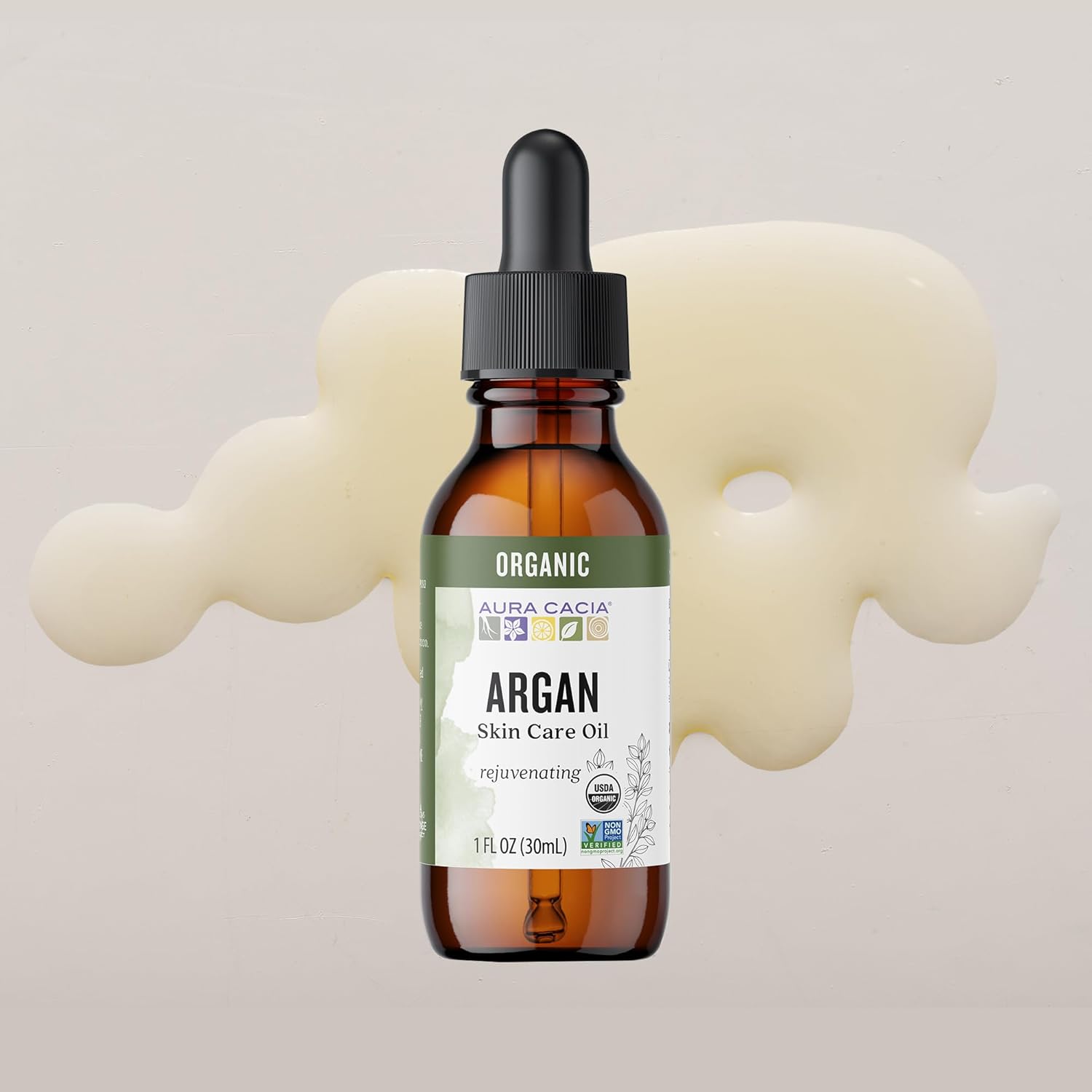 Aura Cacia Organic Skin Care Oil, Argan, 1-Fluid Ounce