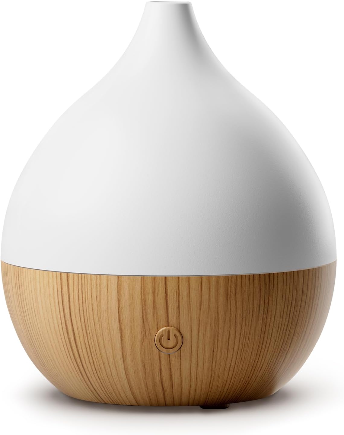 Essential Oil Diffuser with Adapter, 100ml Small Aromatherapy Scent Machine for Home & Office Desk, 7 Color LED Cool Mist Humidifier, Auto Shut-Off, Classic Teardrop White
